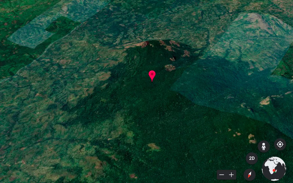 Floresta tropical em monte do Madagascar foi descoberta pelo Google Earth (Captura de tela: André Magalhães)