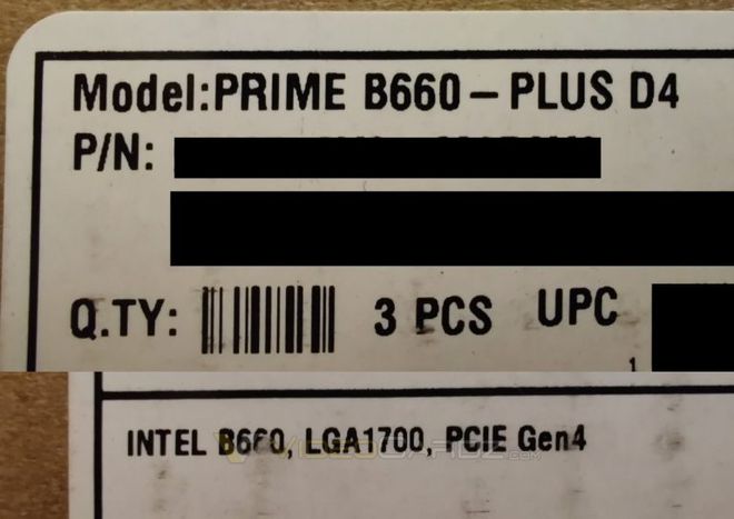 A etiqueta vazada indica que alguns modelos de placas B660 não terão suporte ao PCI-E 5.0 (Imagem: VideoCardz)
