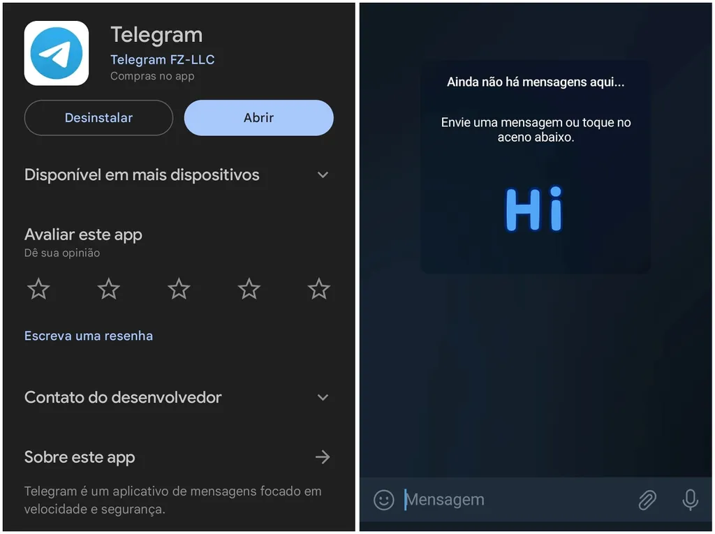 Utilize o Telegram para Wear OS (Imagem: Captura de tela/Thiago Furquim/Canaltech)