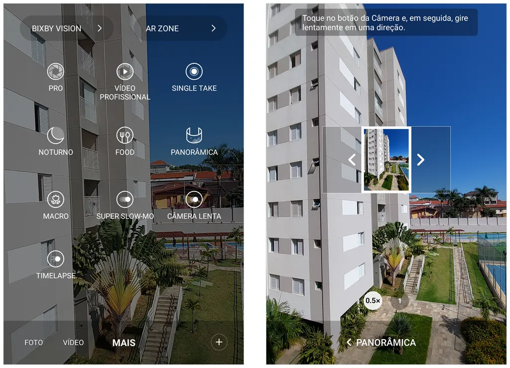 Use o modo de câmera panorâmica no celular (Imagem: Captura de tela/André Magalhães/Canaltech)
