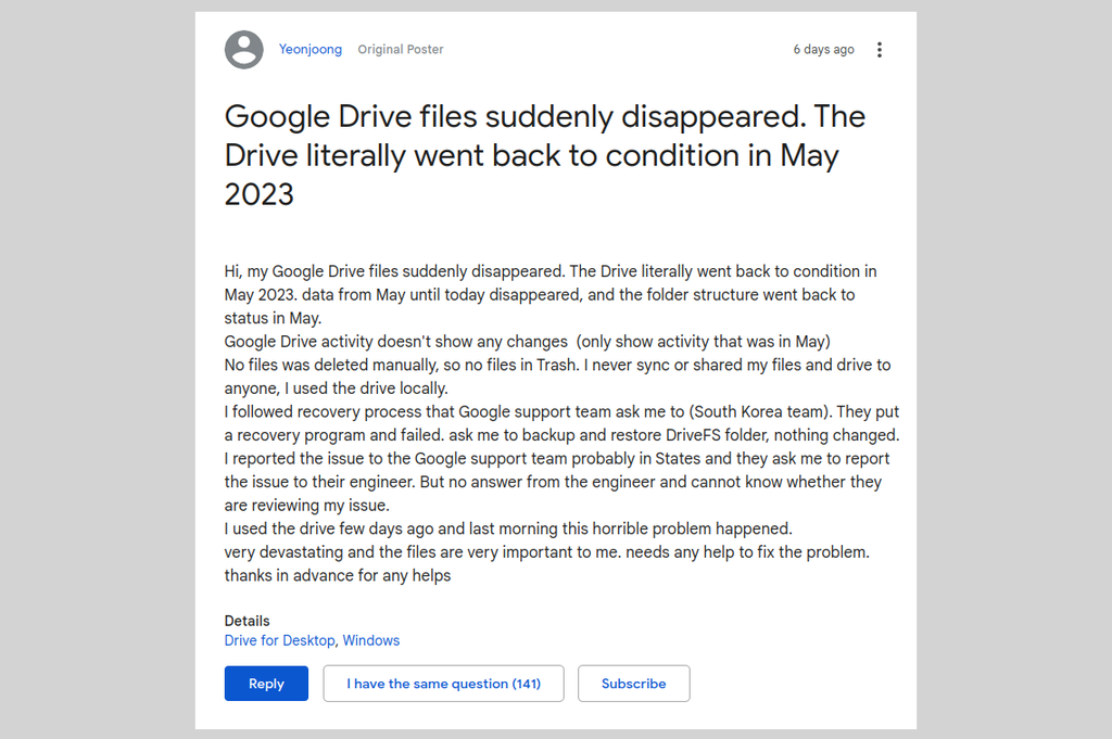 Google investiga sumiço de arquivos de usuários no Drive - Adrenaline