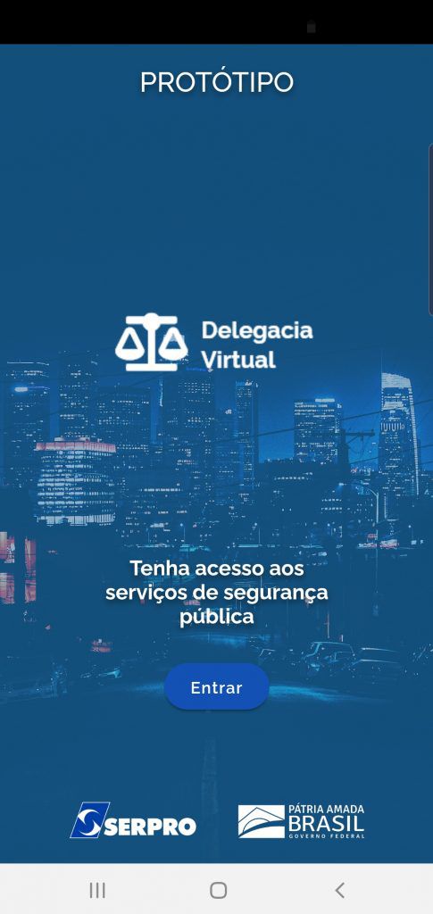 Protótipo de novo site Delegacia Virtual (Fonte: Serpro)