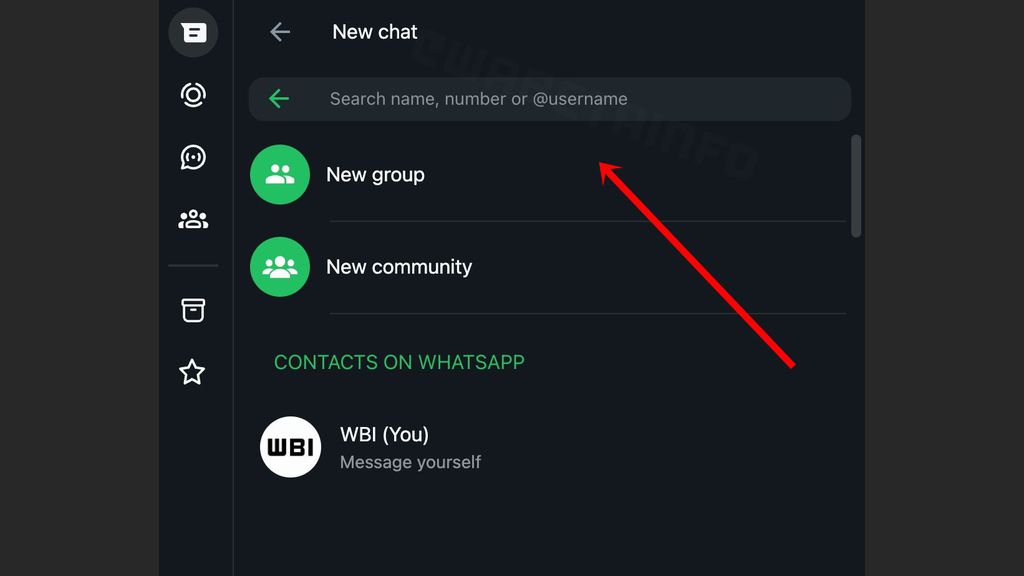 WhatsApp vai permitir busca por nome de usuário também no Android, ampliando opções de contato entre usuários (Imagem: Reprodução/WABetaInfo)