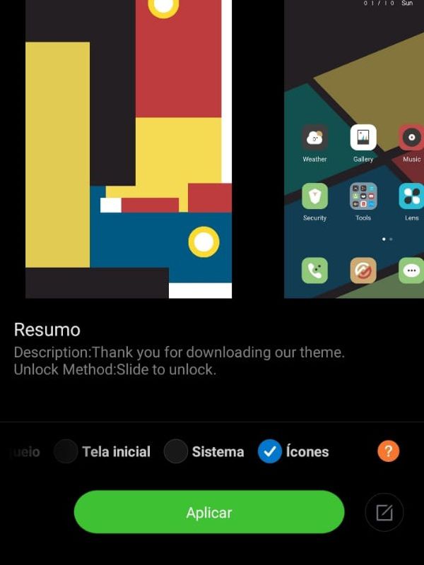 Defina e personalize o tema do seu Xiaomi (Imagem: Guadalupe Carniel/Captura de tela)