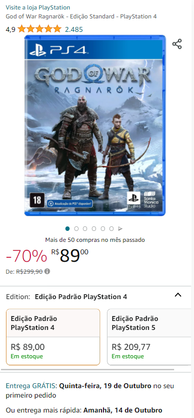 DualSense de God of War Ragnarok para PS5 chega ao Brasil por R$ 499 -  Canaltech