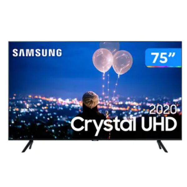Smart TV Crystal UHD 4K LED 75” Samsung - UN75TU8000GXZD Wi-Fi Bluetooth HDR 3 HDMI 2 USB