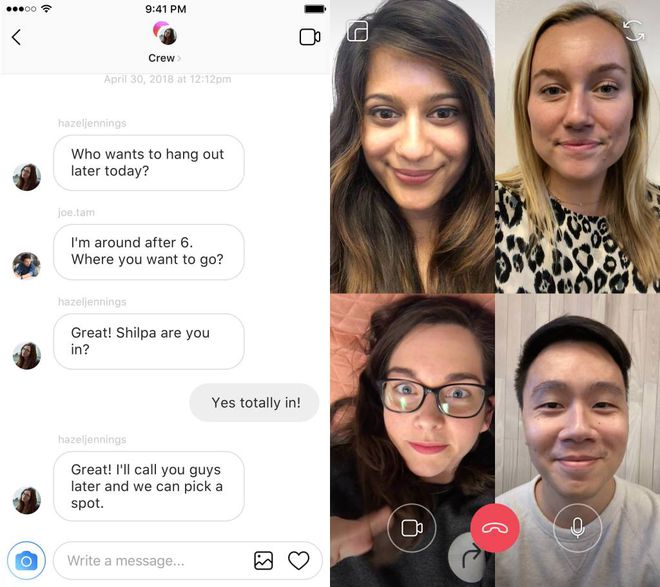 Em breve será possível conversar com seus amigos via vídeo no Instagram (Imagem: Instagram / Divulgação)