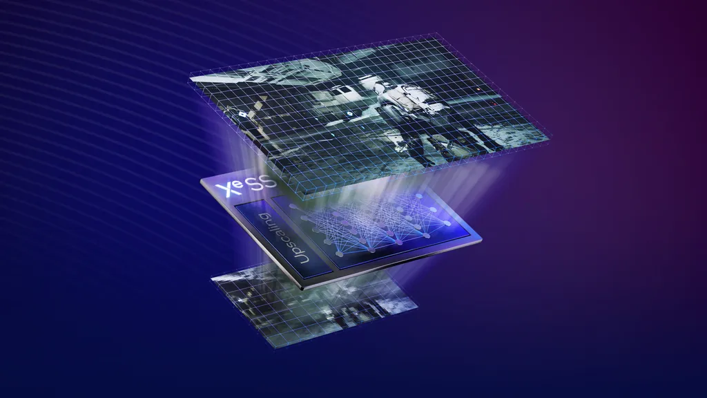 Rival do DLSS da Nvidia, o Intel XeSS utiliza Inteligência Artificial para realizar o upscaling de imagem, aumentando o desempenho sem perdas drásticas de qualidade (Imagem: Intel)