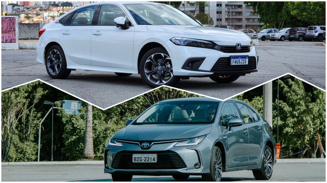 Corolla ou Civic: qual escolher? Comparativo mostra o que cada um oferece