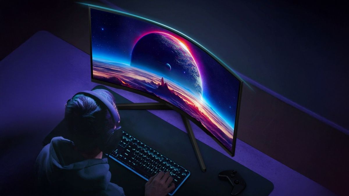 Monitor gamer ultrawide Samsung Odyssey G5 com preço imbatível no KaBuM!