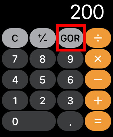 Digite o valor que deseja calcular e selecione a opção "GOR" - Captura de tela: Thiago Furquim (Canaltech)