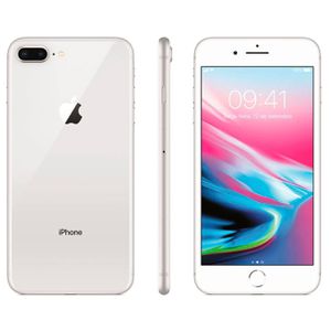 iPhone 8 Apple Plus com 64GB, Tela Retina HD de 5,5”, iOS 12, Dupla Câmera Traseira, Resistente à Água, Wi-Fi, 4G LTE e NFC – Prateado [CUPOM+BOLETO]