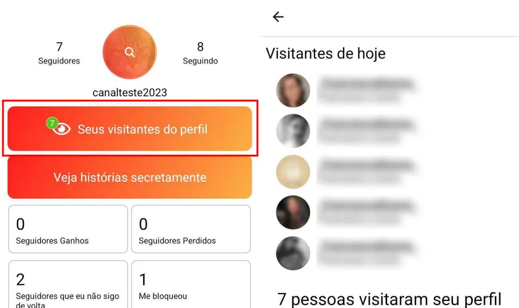 É possível descobrir quem visitou o seu perfil no Instagram usando o Reportly (Imagem: Captura de tela/Fabrício Calixto/Canaltech)