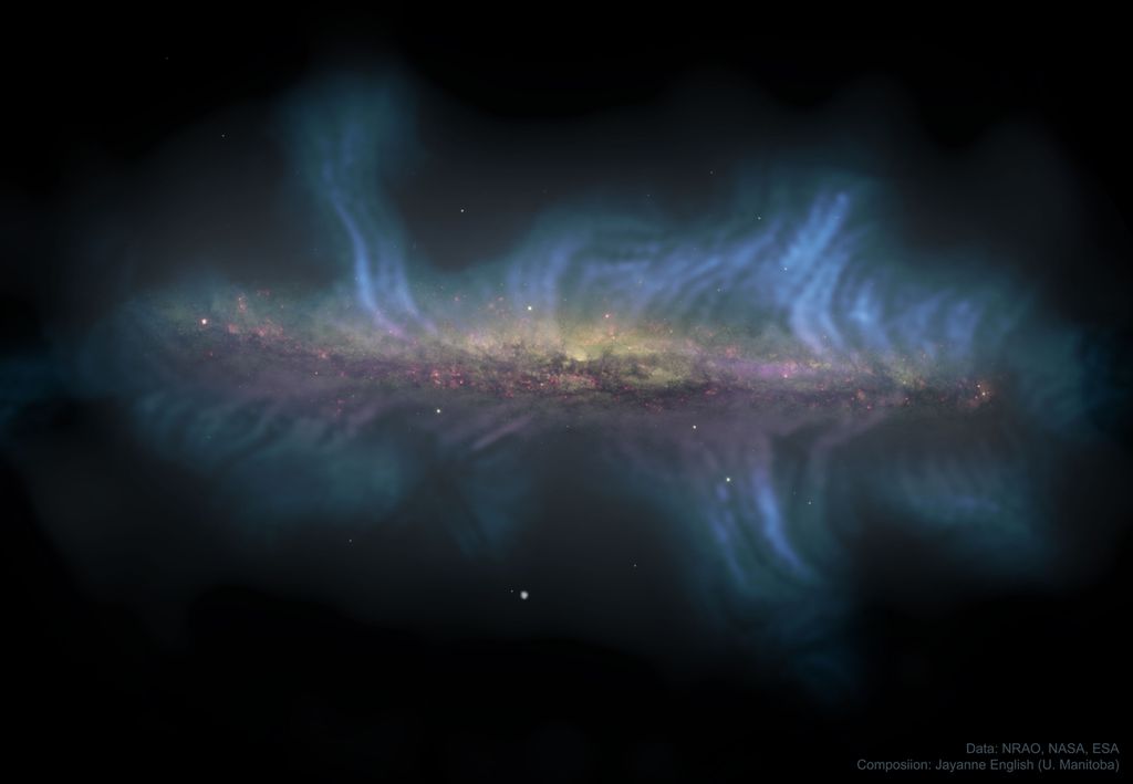 (Imagem: Reprodução/NRAO/NASA/ESA/Hubble/Jayanne English)