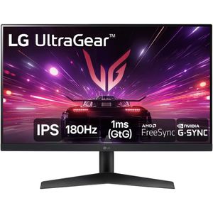 PARCELADO | Monitor Gamer LG UltraGear 24” IPS, Full HD, 180Hz, 1ms (GtG), HDMI, DisplayPort, HDR10, sRGB 99%, NVIDIA® G-SYNC®, AMD FreeSync™ - 24GS60F-B