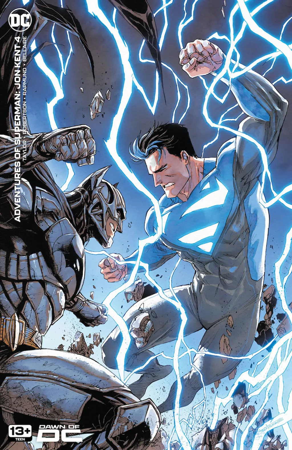 Batman Injustice e Superman Jon Kent se enfrentam pela primeira vez (Imagem: Reprodução/DC Comics)