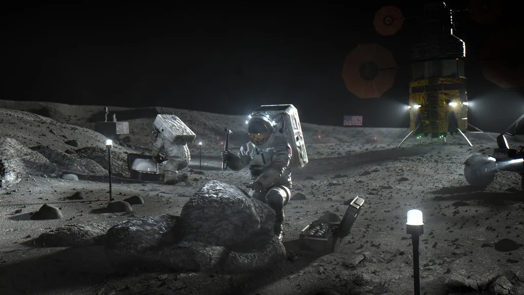 Os astronautas que forem à Lua durante o programa Artemis podem não ser os únicos seres vivos por lá (Imagem: Reprodução/NASA)