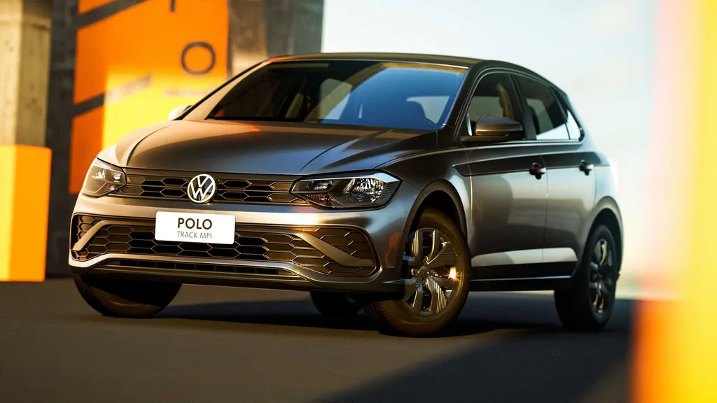 O VW Polo Track foi uma tentativa da Volkswagen de ter seu carro popular. Mas ele custa R$ 80 mil (Imagem: Divulgação/Volkswagen)