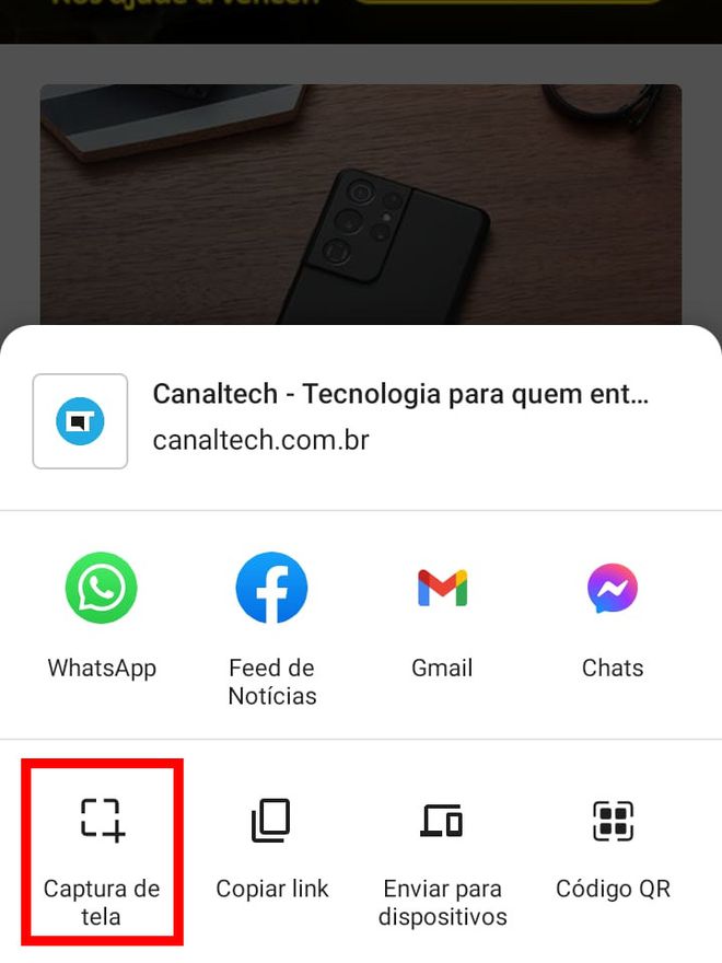 como usar a função de captura de tela do microsoft edge no celular