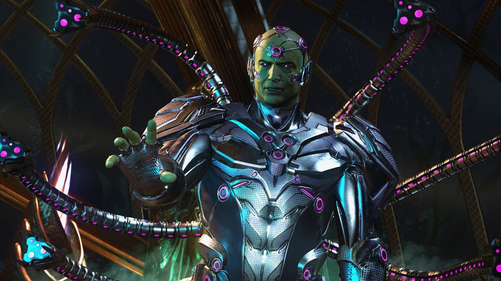 Desta vez, o grande vilão da história é Brainiac, que na realidade do jogo foi quem destruiu Krypton. Agora, ele quer fazer o mesmo com a Terra, mas não sem antes adicionar o Superman à sua