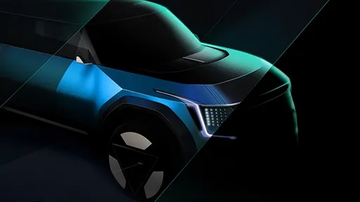 Kia EV9, SUV 100% elétrico, "sai das sombras" e surge em novos teasers oficiais