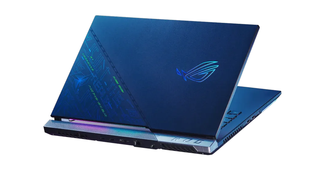 Notebook gamer mais poderoso da ASUS, o ROG Strix SCAR 17 SE traz CPU Intel Core i9 12950HX de 16 núcleos e GPUs até a RTX 3080 Ti de 175 W (Imagem: Reprodução/ASUS)