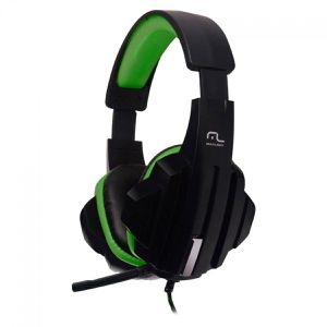 Headset Gamer Multilaser PH123, P2, Black/Green