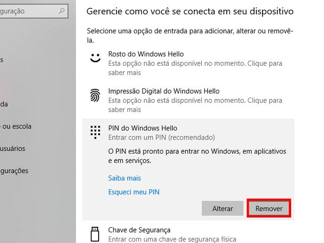 i390013 Remover palavra-passe no Windows 10