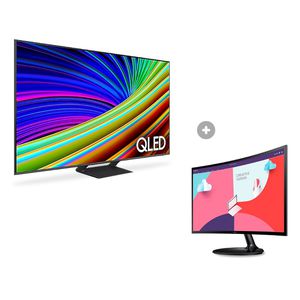Combo Samsung Smart TV QLED 4K 55" Q65C + Monitor Samsung S36C 24" | CUPOM