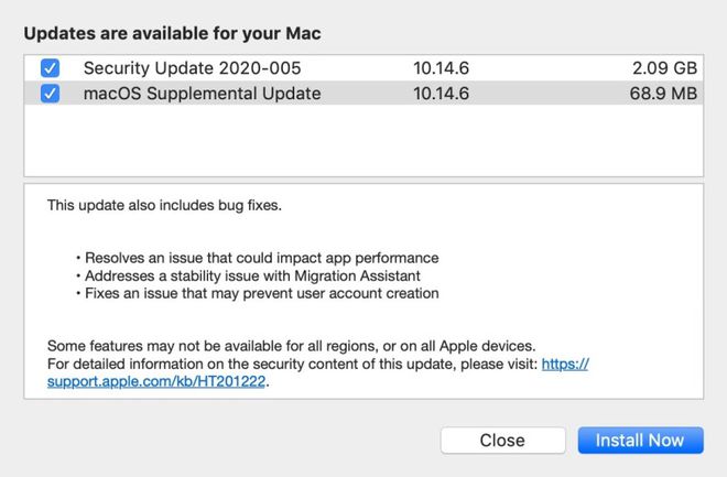 Mac já oferece a opção de instalar apenas componentes de segurança (Imagem: Reprodução/9toMAC)