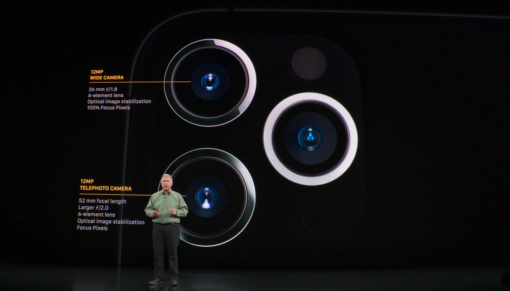 Câmeras e recursos do iPhone 11 Pro, durante o anúncio no evento especial da Apple