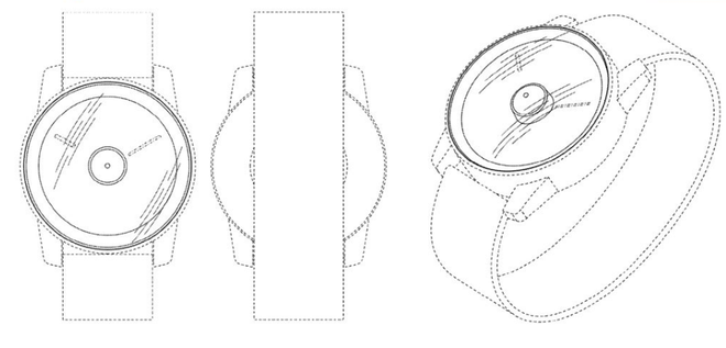 Patente mostra smartwatch da Google com câmera no meio da tela