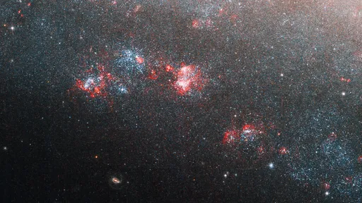 Hubble observa misteriosa galáxia espiral anã a 11 milhões de anos-luz da Terra