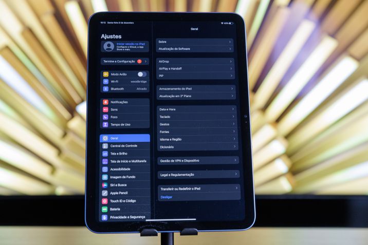 Ipad 10º Geração menus
