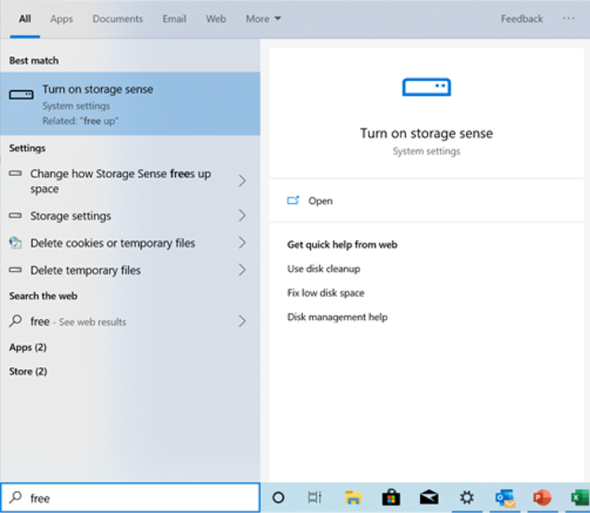 Nova busca do Windows 10 apresenta também resultados relacionados (Imagem: MSPowerUser)