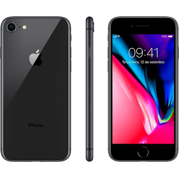 iPhone 8 64GB Cinza Espacial Tela 4.7" IOS 4G Câmera 12MP - Apple [Com 20% de cashback + frete]