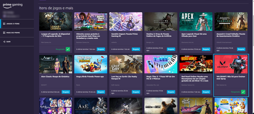 Como resgatar itens para Valorant no  Prime Gaming - Canaltech