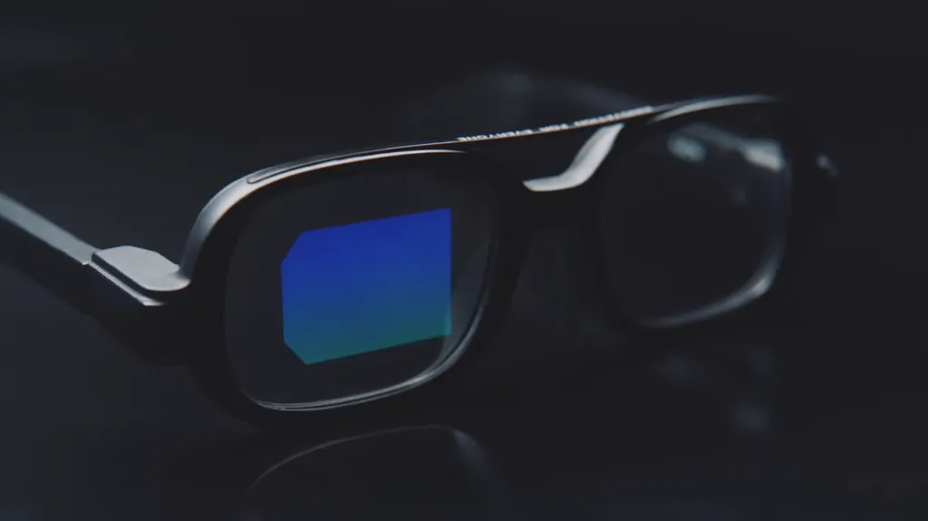 Protótipo de óculos AR da Xiaomi tem tela transparente e exibe informações simples para usuários (Imagem: Reprodução/Xiaomi)