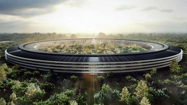 Drone filma construção do novo campus da Apple e mostra auditório subterrâneo