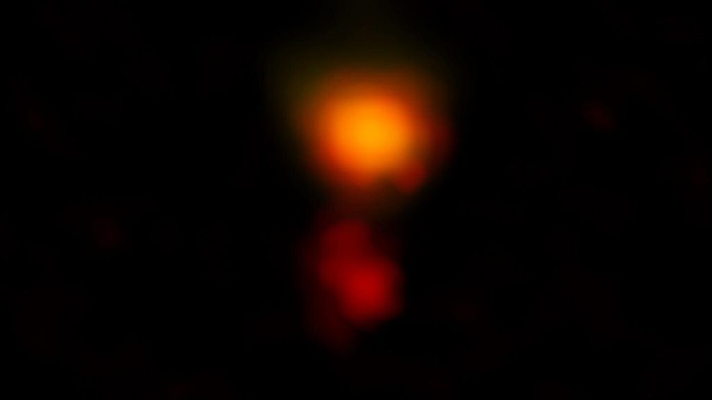 Imagem real da MAMBO-9 captada pelo ALMA (Foto: ALMA (ESO/NAOJ/NRAO))