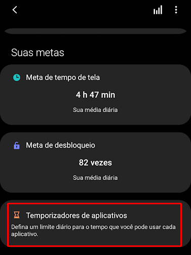 Bem-estar digital disponibiliza temporizador para apps (Foto: Reprodução/André Magalhães)