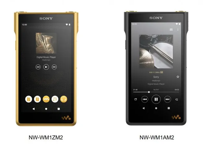 Modelos em ouro e alumínio do novo Sony Walkman (Imagem: Divulgação/Sony)