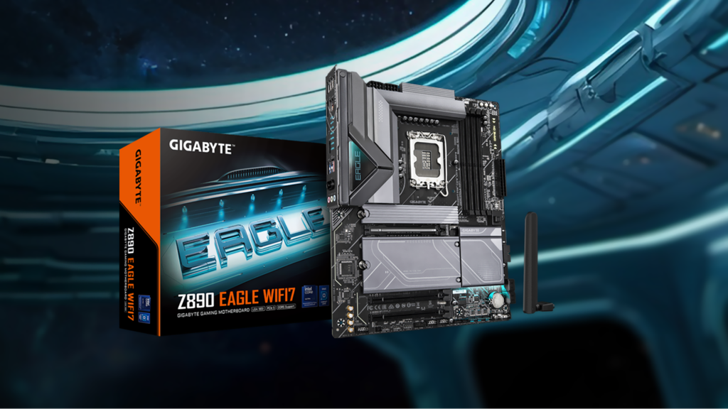 GIGABYTE Z890 EAGLE WIFI7 traz Wi-Fi 7 em um corpo reforçado com recursos topo de linha para os usuários mais exigentes (Imagem: Reprodução/GIGABYTE)