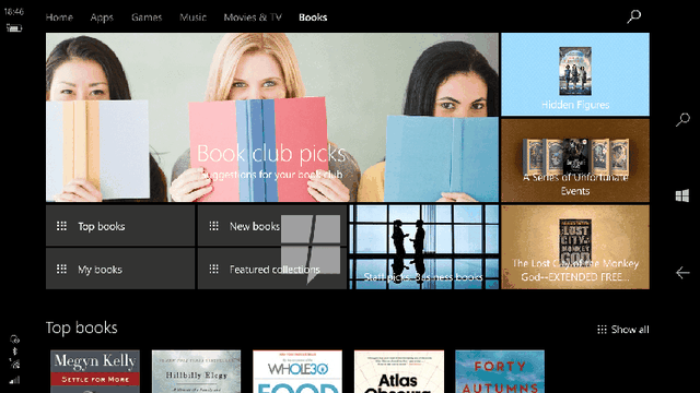 Microsoft lançará loja de e-books na próxima atualização do Windows 10