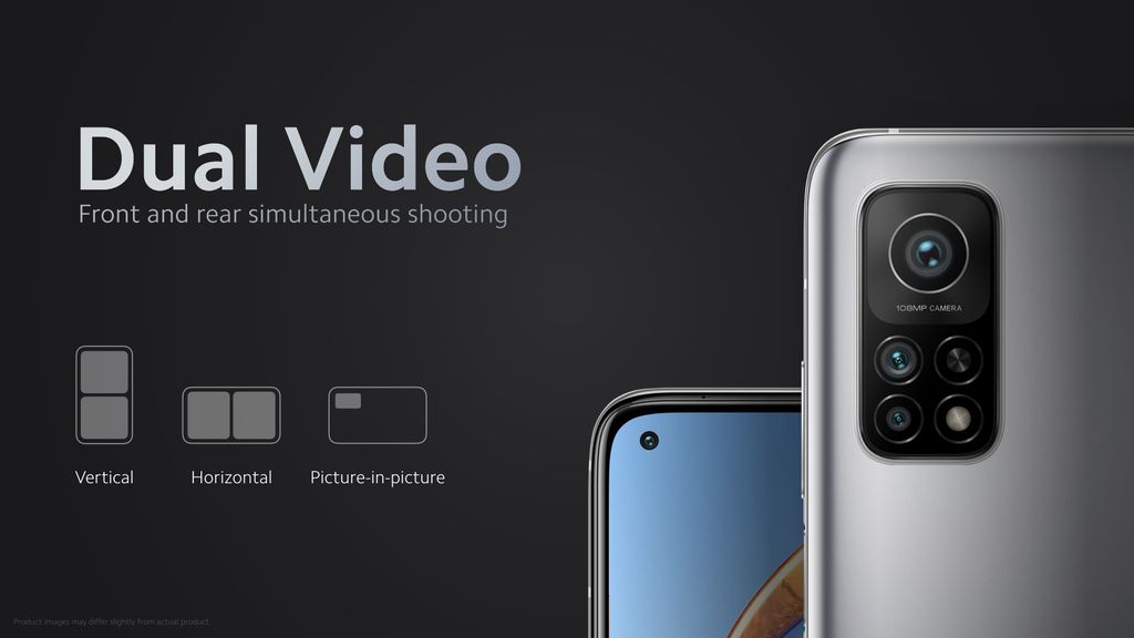 Câmeras frontal e traseira podem ser combinadas durante a gravação de vídeos (Imagem: divulgação/Xiaomi)