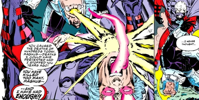 Professor X "desligou" a mente de Magneto (Imagem: Reprodução/Marvel Comics)