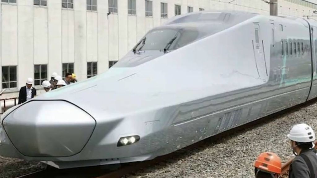 O trem-bala mais rápido do mundo está em fase de testes no Japão (Foto: Bloomberg)