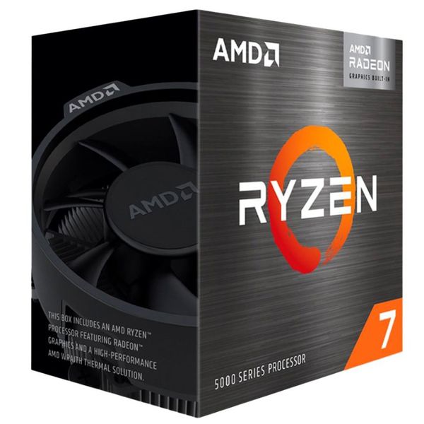 Processador AMD Ryzen 7 5700G, 3.8GHz (4.6GHz Max Turbo), Cache 20MB, 8 Núcleos, 16 Threads, Vídeo Integrado, AM4 | CUPOM
