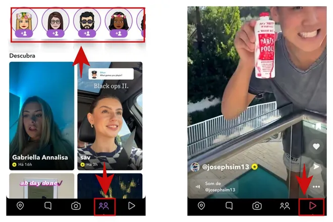 O Snapchat ganhou o recurso "Holofote", que é bastante similar ao explorar do Reels (Captura: Kris Gaiato)