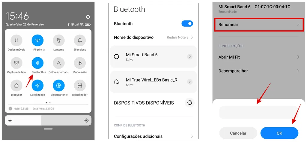 Acesse as configurações Bluetooth no Android para renomear um dispositivo ou acessório (Captura de tela/Rodrigo Folter/Canaltech)